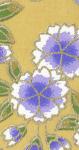 Fleurs de cerisier violet fond jaune Fleurs de cerisier violet fond jaune