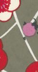 Pruniers rouges fond gris/vert Pruniers rouges fond gris/vert