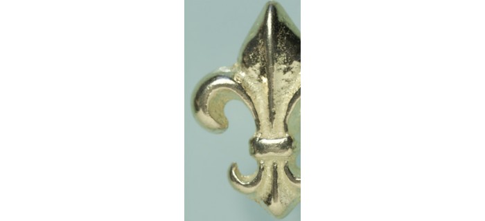 Bouton bronze fleur de lys