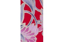 Cattleya art-nouveau fond rouge