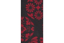 Motif floral traditionnel fond noir