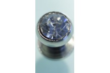 Bouton chromé "diamant"