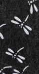Laque Libellules blanches fond noir Laque Libellules blanches fond noir